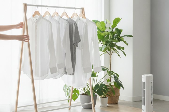 部屋干しのにおいはなぜ出るのか——洗い方・干し方・風の当て方