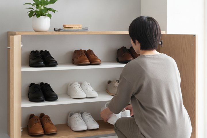 靴の手入れは脱いだあとの1分——湿気を抜く順番と収納の間隔